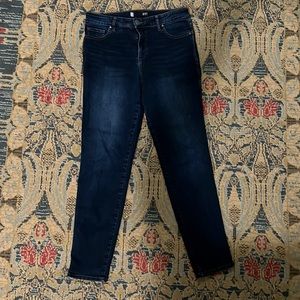Kut from the Kloth Diana Relaxed Fir Skinny Jeans Dark Wash 10